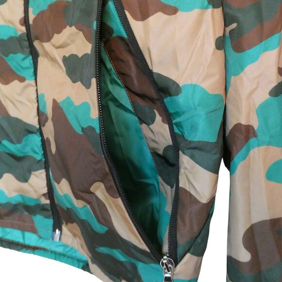 Moncler Kids' Nikandro Camouflage Print Jacket In Green Youth 14A - Picture 6 of 16